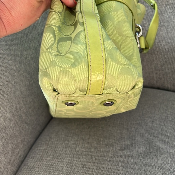 Coach Penelope Lime Green Shoulder Satchel Bag - Picture 3 of 10